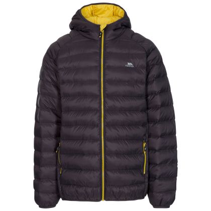 Bosten Men's Padded Casual Jacket in Grey, Front view on mannequin