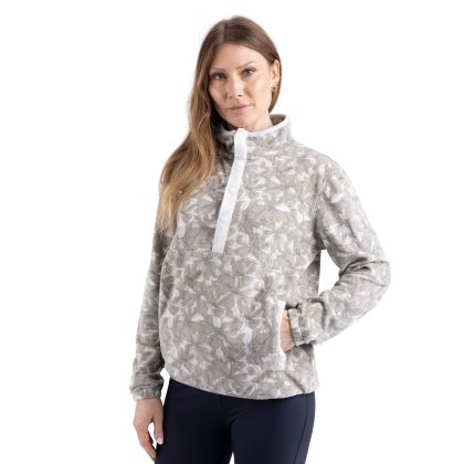Womens Printed Microfleece Breker in Greystone