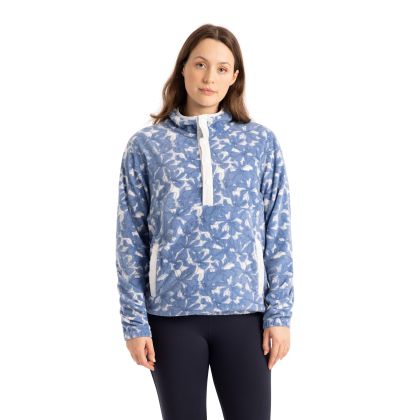 Womens Printed Microfleece Breker in Coastal Blue