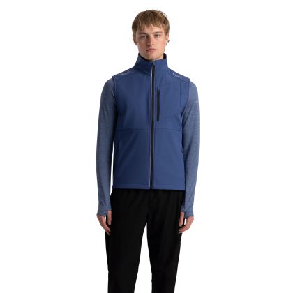 Mens Active Gilet Breton in Bluetone, Front view on mannequin