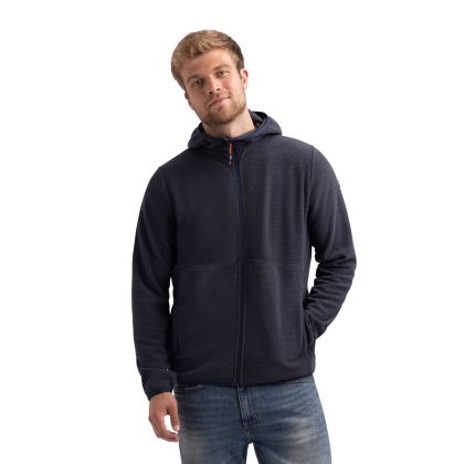 Mens Full Zip Fleece Brian in Indigo Tone