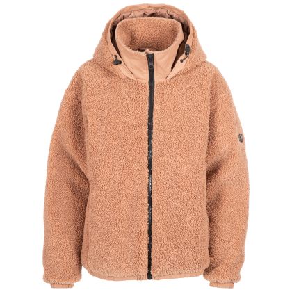 Trespass Womens Casual Sherpa Jacket Burly - DBU, Front view on mannequin