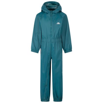 Trespass Kids Unisex Rain Suit Button in Teal