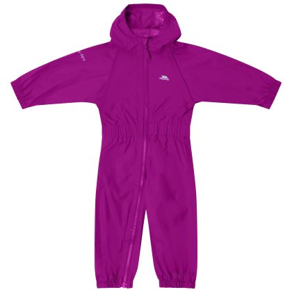 Trespass Babies Unisex Rain Suit Button in Purple Orchid