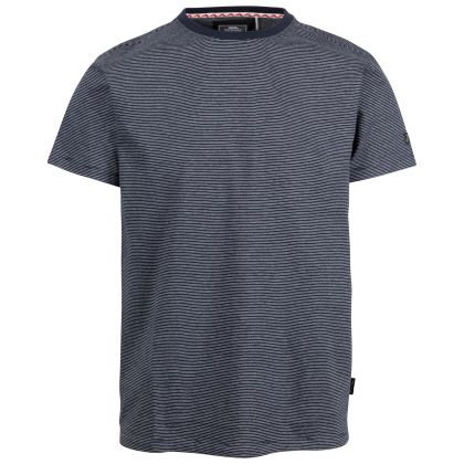 Mens Casual T-Shirt Cabinteely in NAVY STRIPE, Front view on mannequin