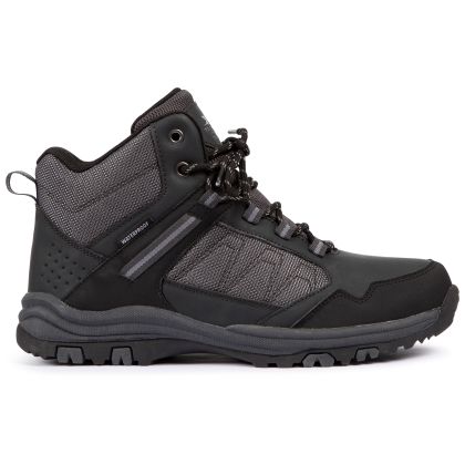 Men's Waterproof Walking Boots Calle in GREY, Outside view of footwear