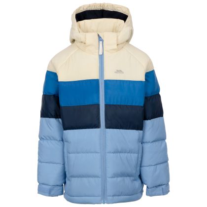 Trespass Kids Casual Jacket Calmere in Cornflower, Front view on mannequin