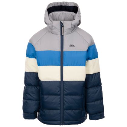Trespass Kids Casual Jacket Calmere in Navy, Front view on mannequin