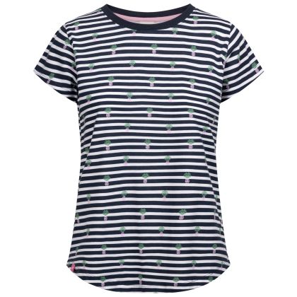 Womens All Over Printed Top Calypso In Navy
