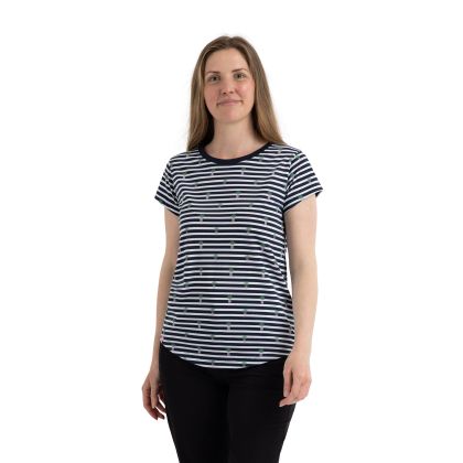 Womens All Over Printed Top Calypso In Navy