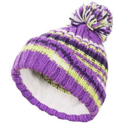 Candy Kids' Bobble Hat in Light Purple, Hat at angled view