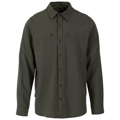 Mens Casual Shirt Cargan in Dark Vine, Front view on mannequin