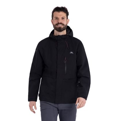 Mens Waterproof Hooded Jacket Carnish in Black