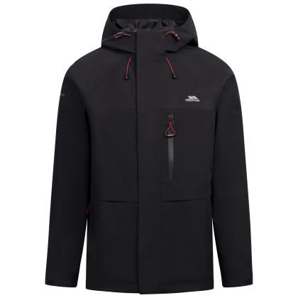 Mens Waterproof Hooded Jacket Carnish in Black