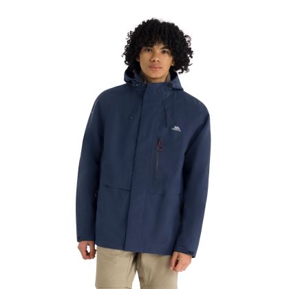 Mens Waterproof Hooded Jacket Carnish in Navy