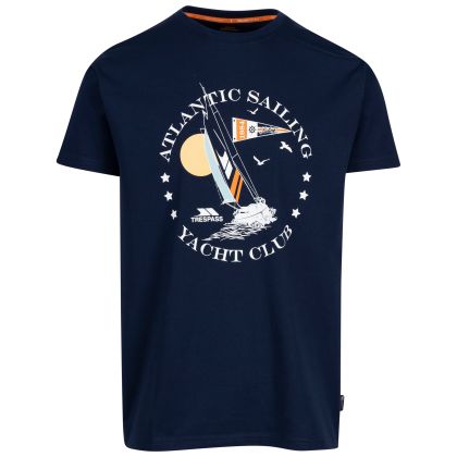 Mens Casual Printed T-Shirt Cedarf in NAVY