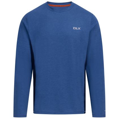 DLX Mens Antibacterial Top Charlie in Indigo Marl