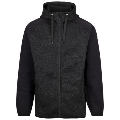 Mens Fleece Clearwell in BLACK MARL, Front view on mannequin