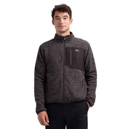 Mens Full Zip Fleece Cliff in Charcoal