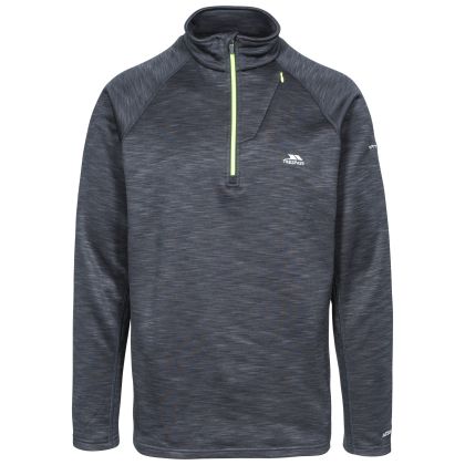 Collins Men's 1/2 Zip Fleece in Black, Front view on mannequin