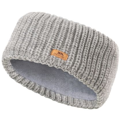 Trespass Adults Headband Microfleece Lined Coronet Dark Grey Marl, Hat at angled view