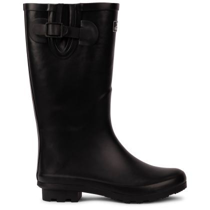 Trespass Womens Welly Boots Damon in Black, Front view on mannequin