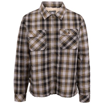 Trespass Mens Sherpa Lined Shirt Danehill, Front view on mannequin