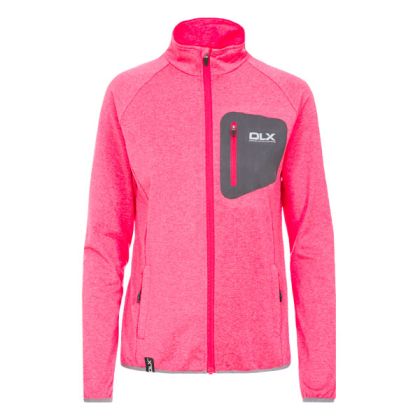 Darby Women's DLX Active Jacket in Pink, Front view on mannequin