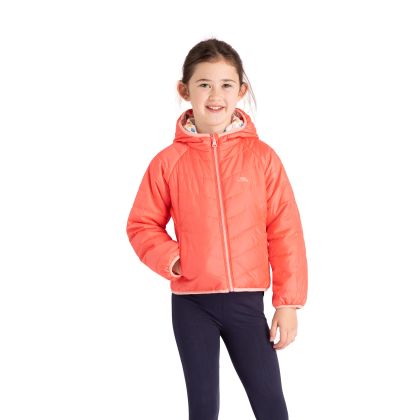 Girls Reversible Jacket Dessie in Soft Orange