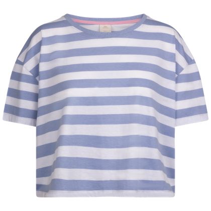 Womens Boxy Fit Casual T-Shirt Donna In Cool Blue Stripe