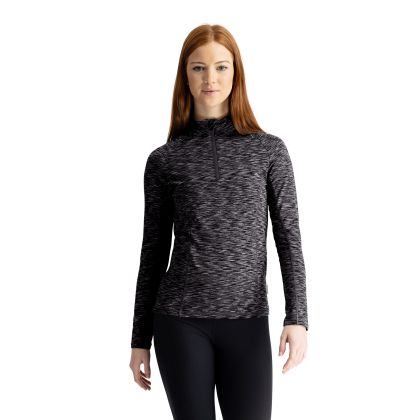 Edith Women's Long Sleeve Active Top in Light Grey, Front view on mannequin