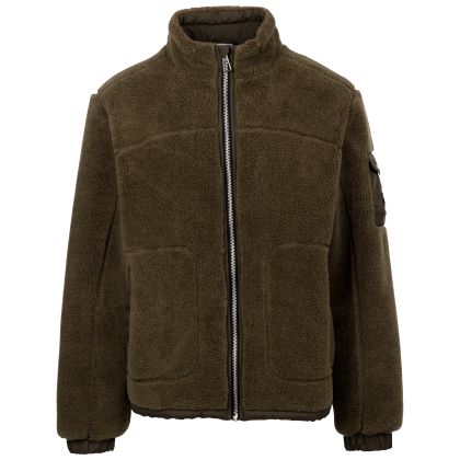 Trespass Mens Fleece AT300 Edwalton in Dark Vine, Front view on mannequin