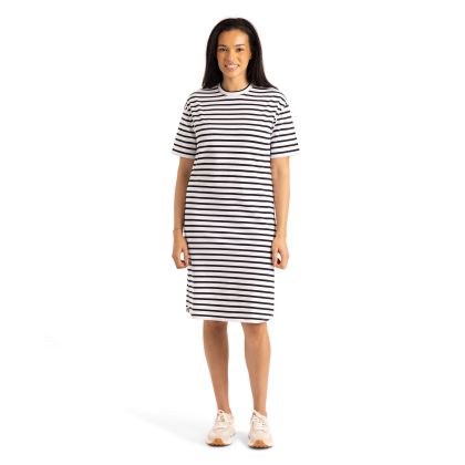Womens T-Shirt Dress Elayna in Black Stripe