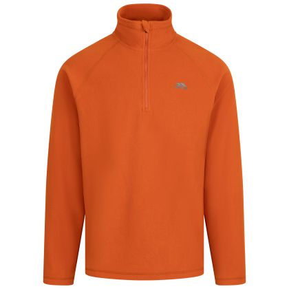 Mens Half Zip Fleece Eliston in Burnt Orange
