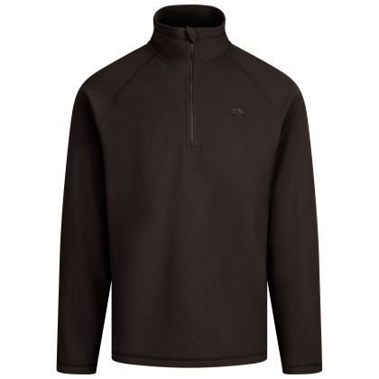 Mens Half Zip Fleece Eliston in Black, Front view on mannequin
