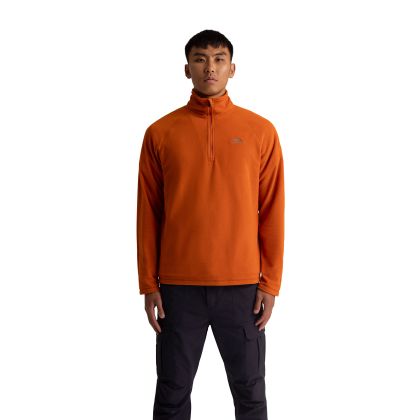 Mens Half Zip Fleece Eliston in Burnt Orange