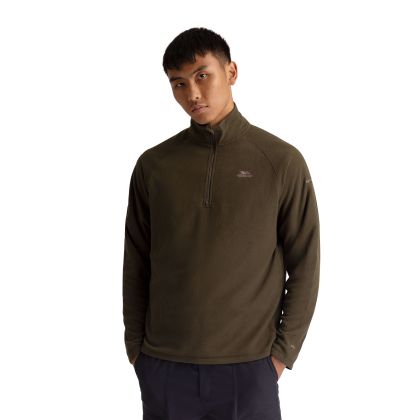 Mens Half Zip Fleece Eliston in Dark Vine