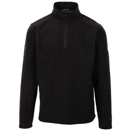 Trespass Mens Fleece At200 Ellerton in Black, Front view on mannequin