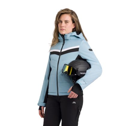 Womens Padded Ski Jacket Emma in Blue Jade