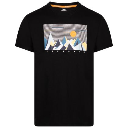 Mens Round Neck T-Shirt  Ennadai In Black