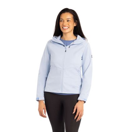 Womens Hooded Softshell Jacket Eunice in Blue Haze