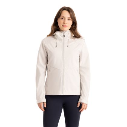 Womens Hooded Softshell Jacket Eunice in Ghost