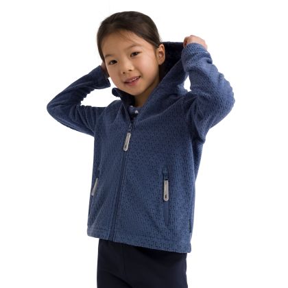 Kids Hooded Fleece Everild in Bluetone