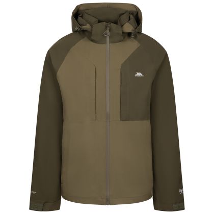 Mens Outdoor Waterproof Jacket Fala in Marshland, Front view on mannequin