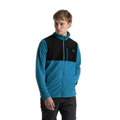 Mens Fleece At100  Falkenham In Black _ Navy Blue, Front view on mannequin