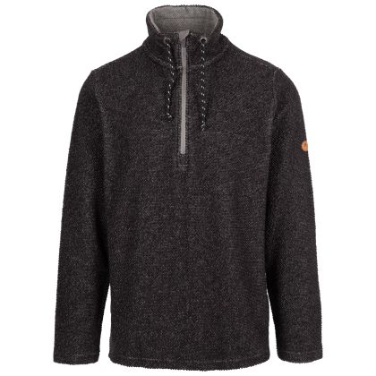 Men's Casual Sweater Falmouthfloss in BLACK, Front view on mannequin