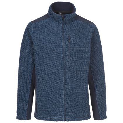 TRESPASS MALE FLEECE AT300 FARATINO - SMOKEY BLUE STRIPE, Front view on mannequin