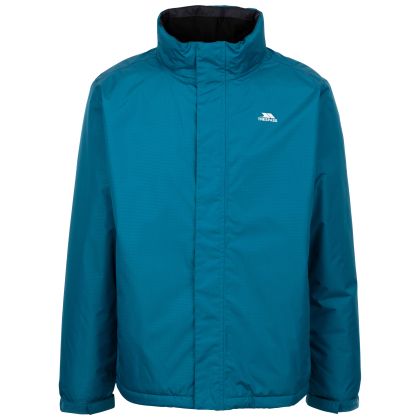 Trespass Mens Padded Jacket Tp75 Farmcott in Bondi Blue, Front view on mannequin