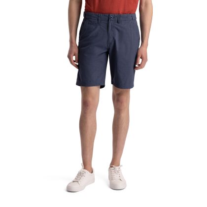 Mens Casual Shorts Farna In Navy, Front view on mannequin