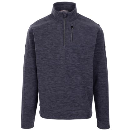 Trespass Mens Fleece Jacket At100 Farnworth in Navy Marl, Front view on mannequin